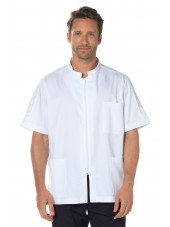 Blouse Médicale Blanche, Homme, Fermeture éclair, Camille Lavandie (2622WHW) vue face