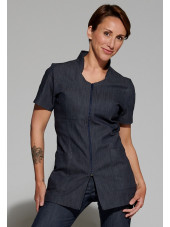 Blouse Médicale Denim, Femme, Fermeture éclair, Camille Lavandie (2617DNM) vue modele