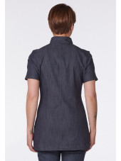 Blouse Médicale Denim, Femme, Fermeture éclair, Camille Lavandie (2617DNM) vue dos