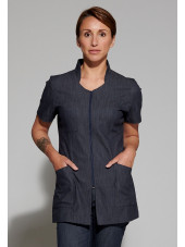 Blouse Médicale Denim, Femme, Fermeture éclair, Camille Lavandie (2617DNM) vue poches