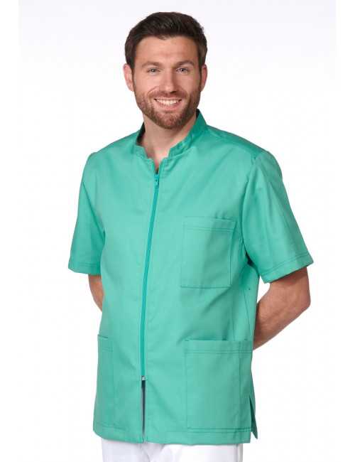 Blouse Médicale Vert d'eau, Homme, Fermeture éclair, Camille Lavandie (2622AQU)