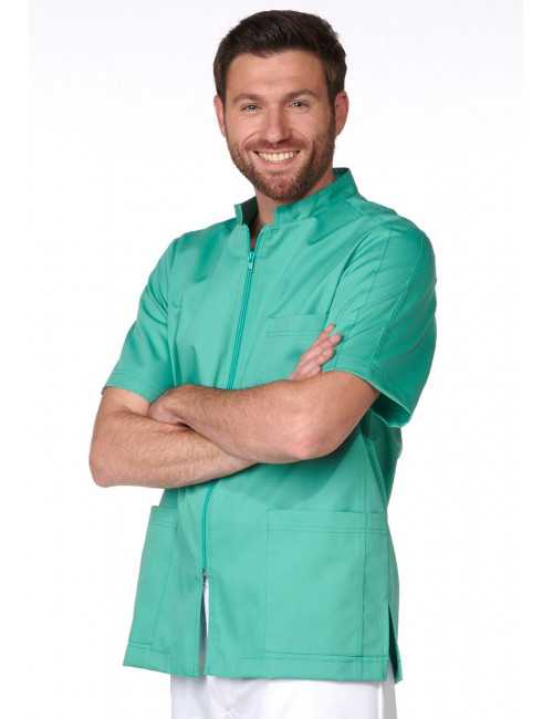 Blouse Médicale Vert d'eau, Homme, Fermeture éclair, Camille Lavandie (2622AQU)