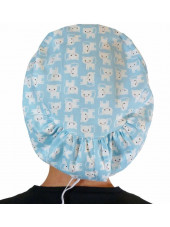 Calot médical Cheveux Mi-Longs "Petits chats" (218-8843) vue dos