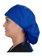 Calot médical Cheveux Longs "Bleu royal" (815-1037) vue gauche