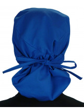 Calot médical Cheveux Longs "Bleu royal" (815-1037) vue attaché