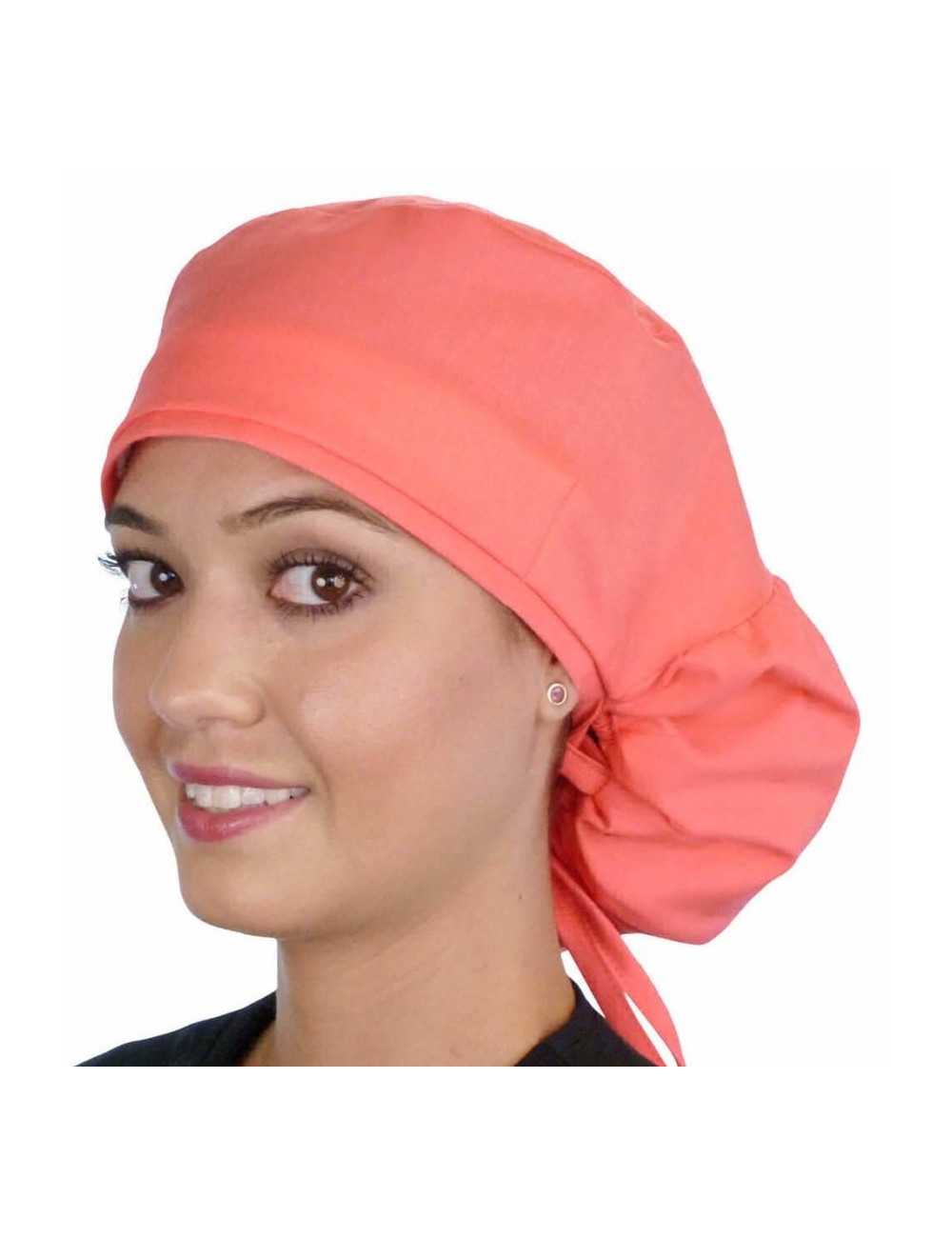 Calot Médical Cheveux Longs « Corail »