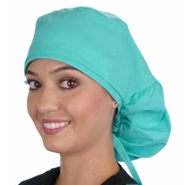 Calot médical Cheveux Longs "Vert clair" (815-1141) vue face