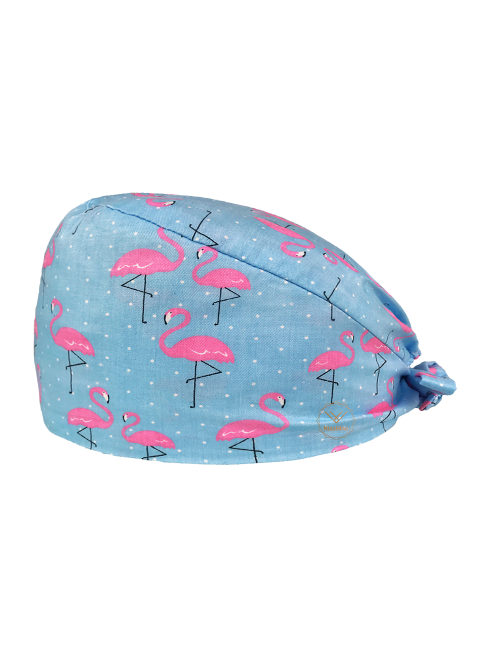 Calot médical "Flamands roses sur fond blanc" (209-12033)