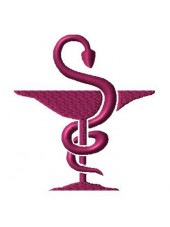 Broderie Logo Caducée