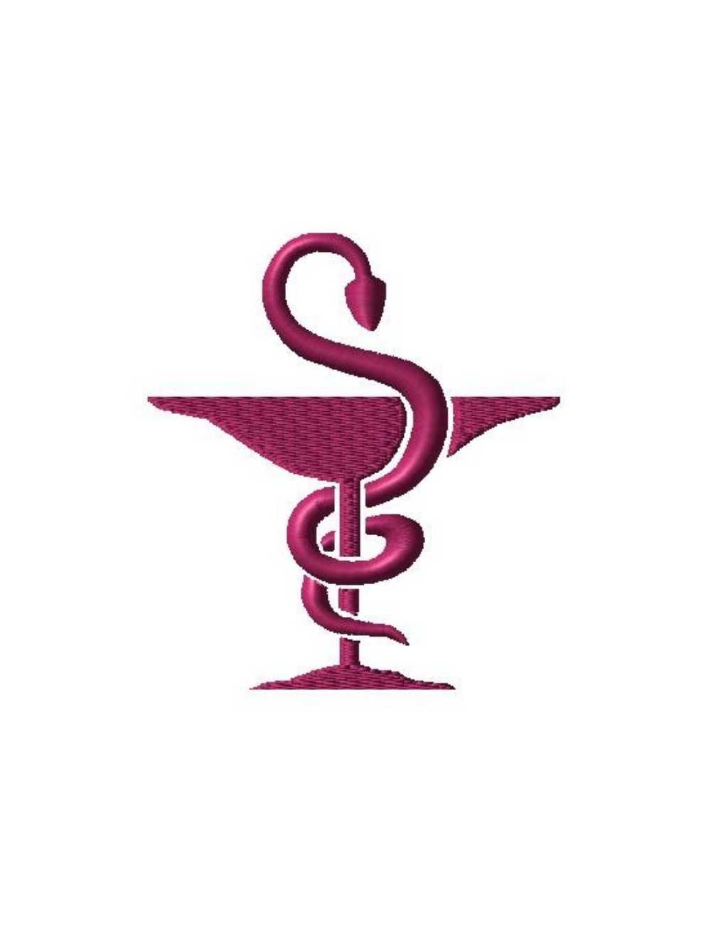 Embroidery Caduceus Logo - Medical Uniforms