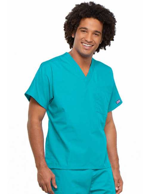 Blouse médicale Homme, 1 poche, Cherokee Workwear Originals (4777) turquoise face