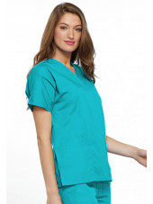 Blouse médicale Femme, 2 poches, Cherokee Workwear Originals (4700) turquoise droite