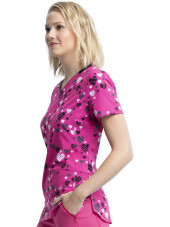 Blouse médicale imprimée Femme "Pois", Cherokee (CK634)