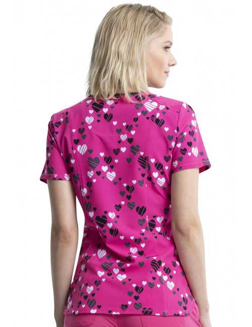 Blouse médicale imprimée Femme "Pois", Cherokee (CK634)