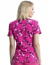 Blouse médicale imprimée Femme "Pois", Cherokee (CK634)