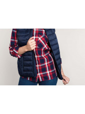 Doudoune légère sans manches Femme (K6114) bleu marine vue modele détail