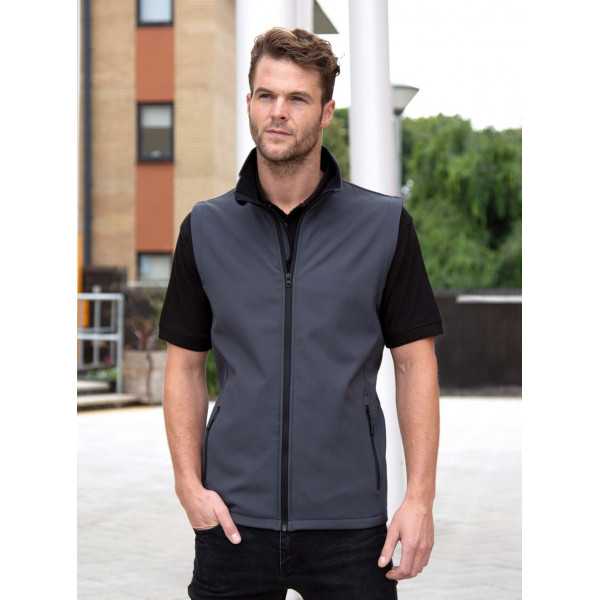 Doudoune Softshell sans manches Homme (R232M) vue modele gris