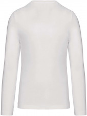 T-shirt col rond manches longues Unisexe (K359) vue produit blanc dos