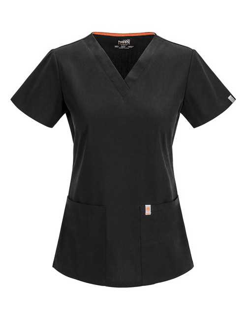 Unisex V-neck anti-stain and antimicrobial, Code Happy (46607AB)