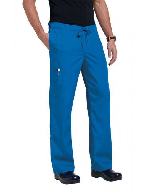 Pantalon médical Unisexe "Huntington", Koi collection Orange (G3702) bleu royal
