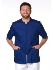 Blouse Médicale Bleu marine, Homme, Fermeture éclair, Camille Lavandie (2622COM) poches