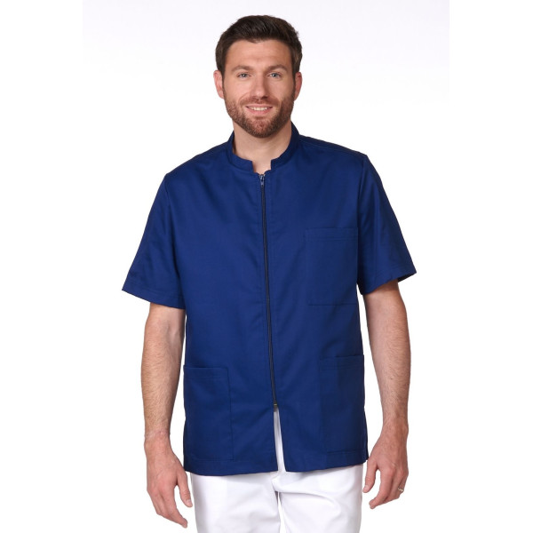 Blouse Médicale Bleu marine, Homme, Fermeture éclair, Camille Lavandie (2622COM) face