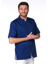 Blusa médica gris, Hombres, cremallera, Camille Lavandie (2622VGR)