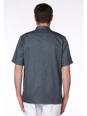 Blouse Médicale Grise anthracite, Homme, Fermeture éclair, Camille Lavandie (2622WGR) dos