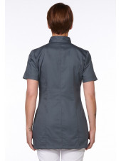 Blouse Médicale Grise, Femme, Fermeture éclair, Camille Lavandie (2617VGR)