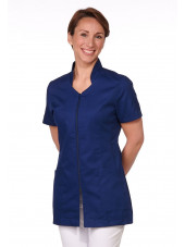 Blouse Médicale Bleu marine, Femme, Fermeture éclair, Camille Lavandie (2617COM) coté