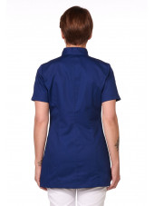 Blouse Médicale Bleu marine, Femme, Fermeture éclair, Camille Lavandie (2617COM) dos