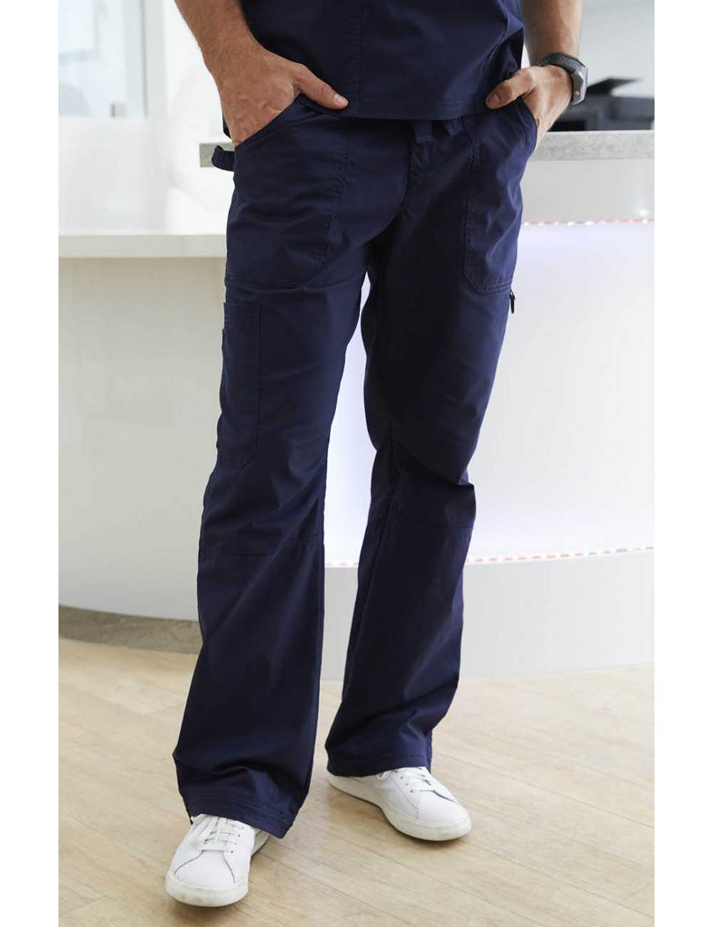 Pantalon médical Homme Koi "James", collection "Koi Classics" (601) gris anthracite face