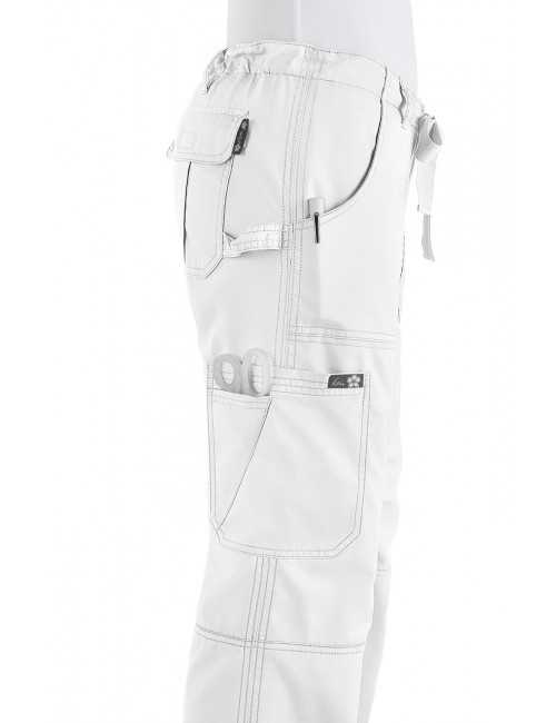 Pantalon médical Femme Koi "Lindsey", collection "Koi Classics" (701-) blanc détail