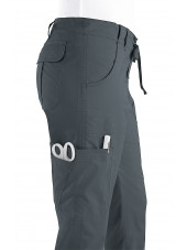 Pantalon médical Femme Koi "Lindsey", collection "Koi Stretch" (710-) gris détail