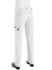 Pantalon médical Femme Koi "Lindsey", collection "Koi Stretch" (710-) blanc dos