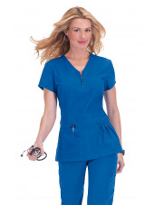 Blouse médicale Zip "Mackenzie", Koi, Collection "Koi Stretch" (204-)
