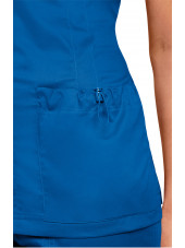 Blouse médicale Femme Koi "Mackenzie", collection "Koi Stretch" (204-) bleu royal détail