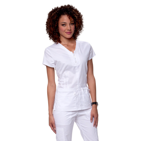 Blouse médicale Femme Koi "Mackenzie", collection "Koi Stretch" (204-) blanc face