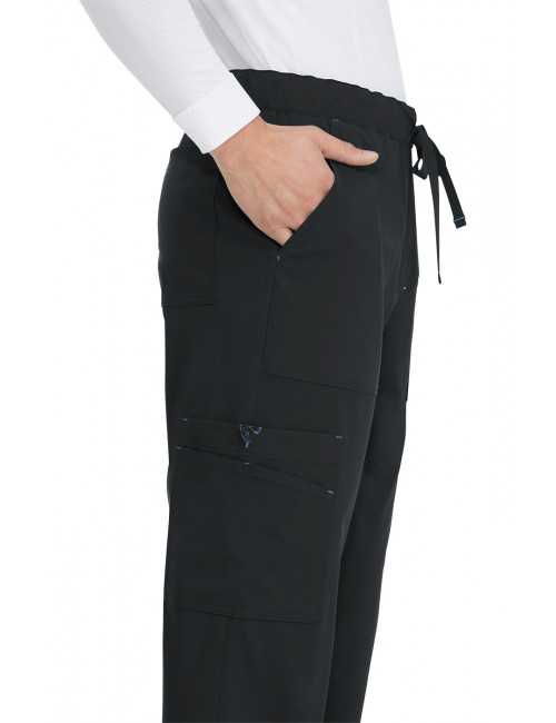 Pantalon médical Homme Koi "Luke", collection "Koi Basics" (605-) noir détail