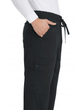 Pantalon médical Homme Koi "Luke", collection "Koi Basics" (605-) noir détail