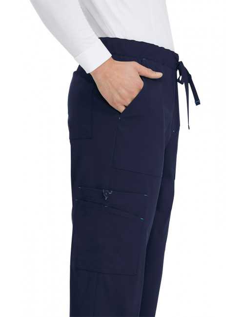 Pantalon médical Homme Koi "Luke", collection "Koi Basics" (605-) bleu marine détail