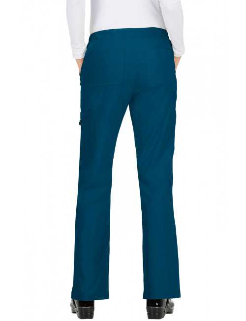 Pantalon médical Femme Koi "Holly", collection "Koi Basics" (731-) vert caraibe dos
