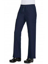 Pantalon médical Femme Koi "Holly", collection "Koi Basics" (731-) bleu marine face