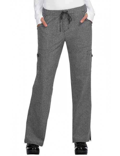 Pantalon médical Femme Koi "Holly", collection "Koi Basics" (731-) gris chiné face