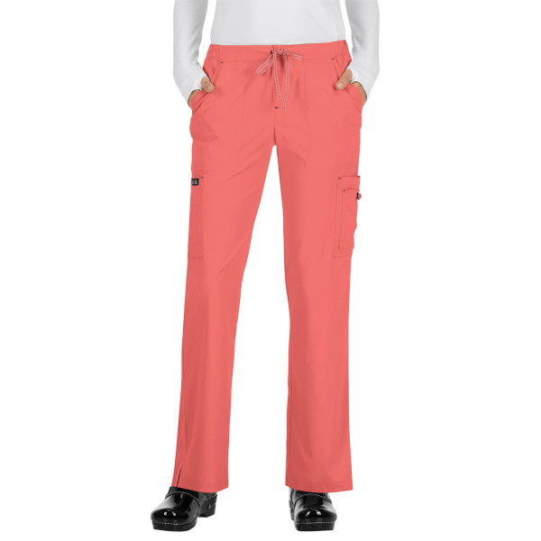 Pantalon médical Femme Koi "Holly", collection "Koi Basics" (731-) corail face