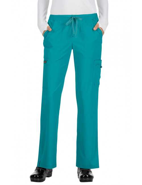 Pantalon médical Femme Koi "Holly", collection "Koi Basics" (731-) turquoise face