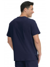 Blouse médicale Homme Koi "Bryan", collection "Koi Basics" (668-) bleu marine vue dos