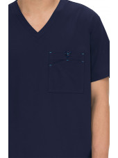 Blouse médicale Homme Koi "Bryan", collection "Koi Basics" (668-) bleu marine vue détail