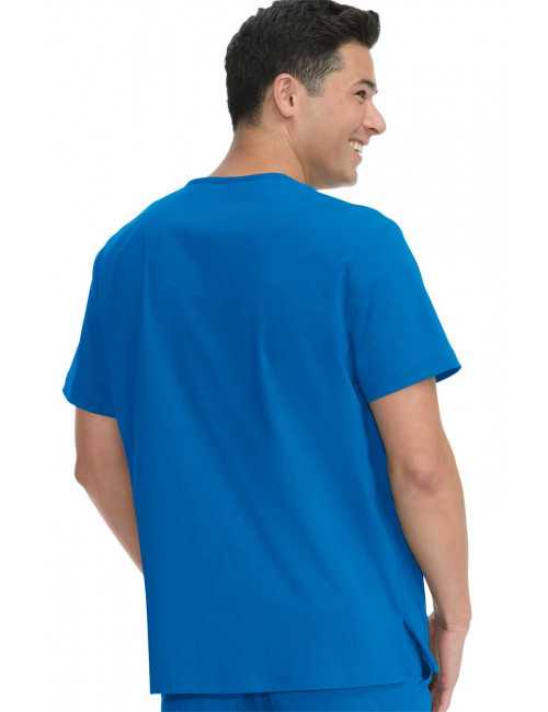 Blouse médicale Homme Koi "Bryan", collection "Koi Basics" (668-) bleu royal vue dos