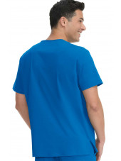Blouse médicale Homme Koi "Bryan", collection "Koi Basics" (668-) bleu royal vue dos